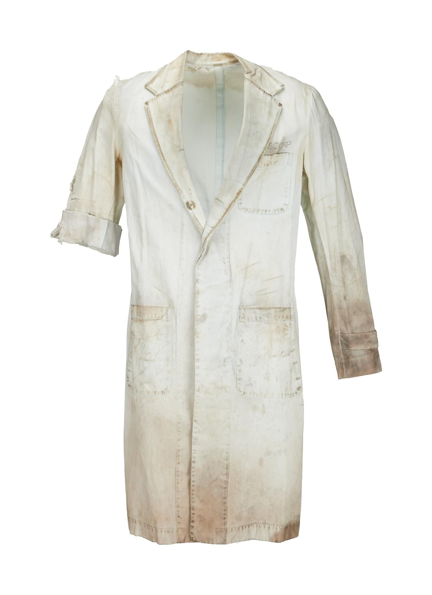 The Amazing Spider-Man | Rhys Ifans "The Lizard/Dr. Curt Connors" Lab Coat: A lab coat for Rhys Ifans as "The Lizard/Dr. Curt Connors" from the production of The Amazing Spider-Man (Marvel Entertainment, 2012), starring Andrew Garfield and Emma Stone. The