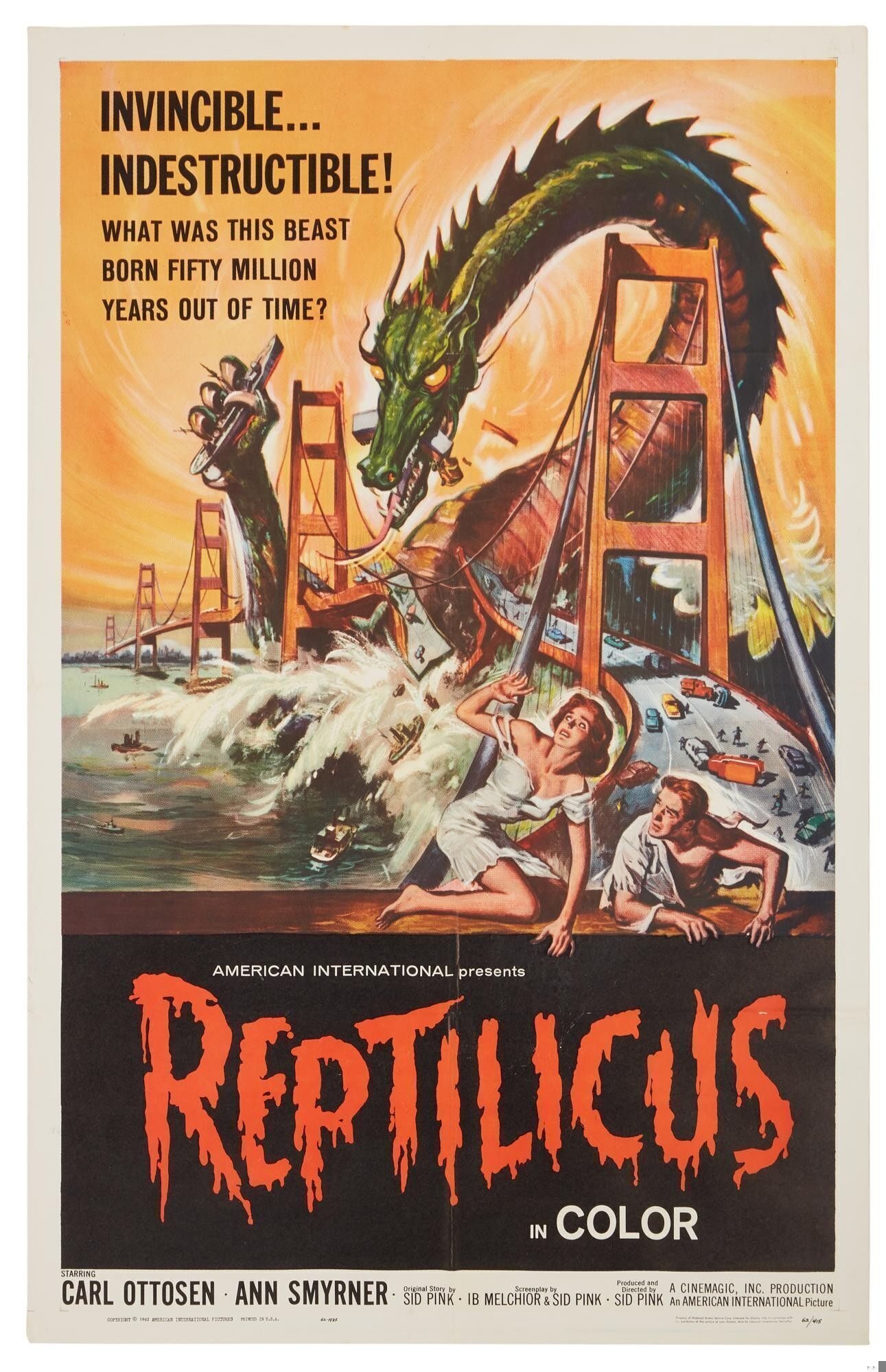 Reptilicus | Movie Poster, Signed Photo and Sci-Fi Film Festival Poster (1 of 10)
