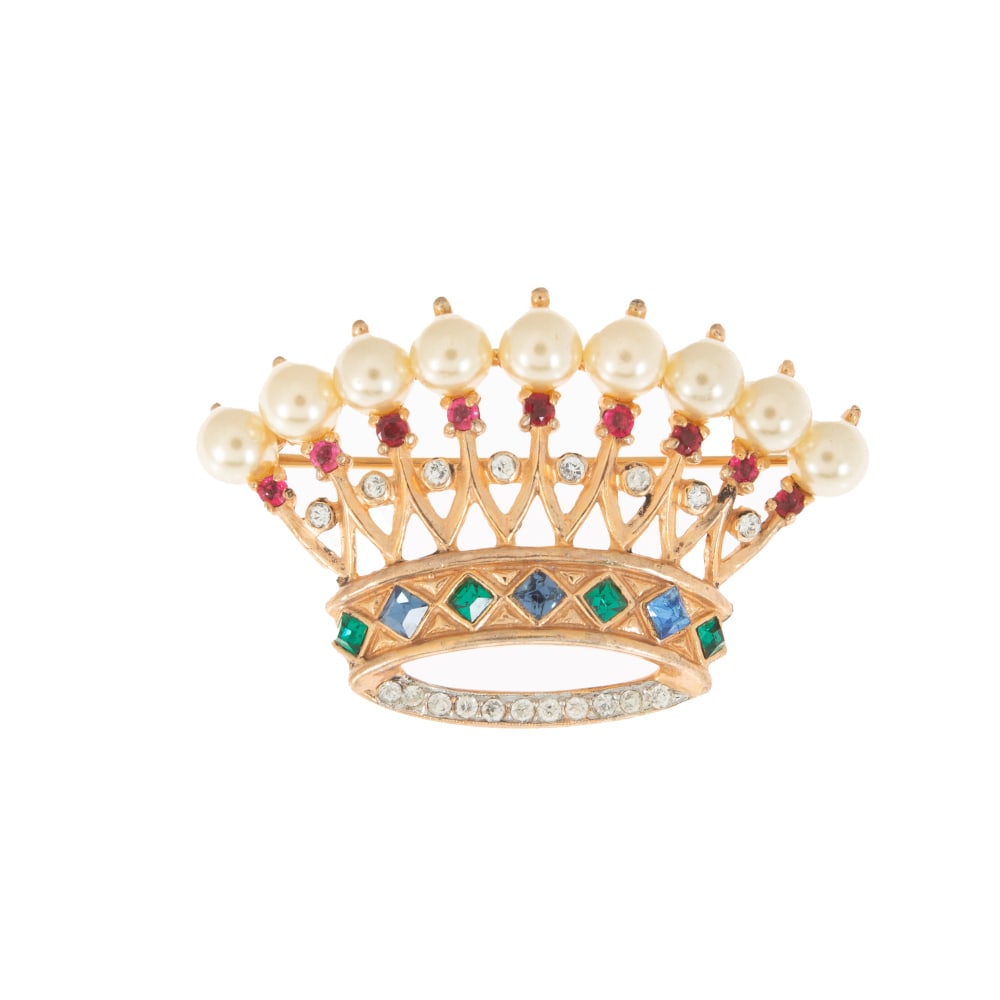 Lisette Verea And Gale Storm | "A Night In Casablanca" And "Abandoned" Film-Worn Crown Brooch (1 of 2)