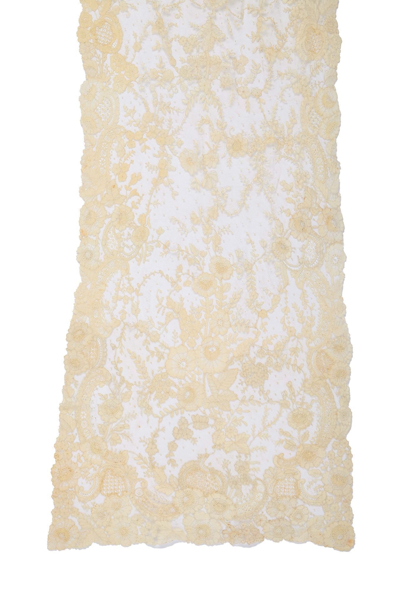 Point de Gaze Lace | 19th Century Brussels Handwoven Lace Stole (1 of 5)