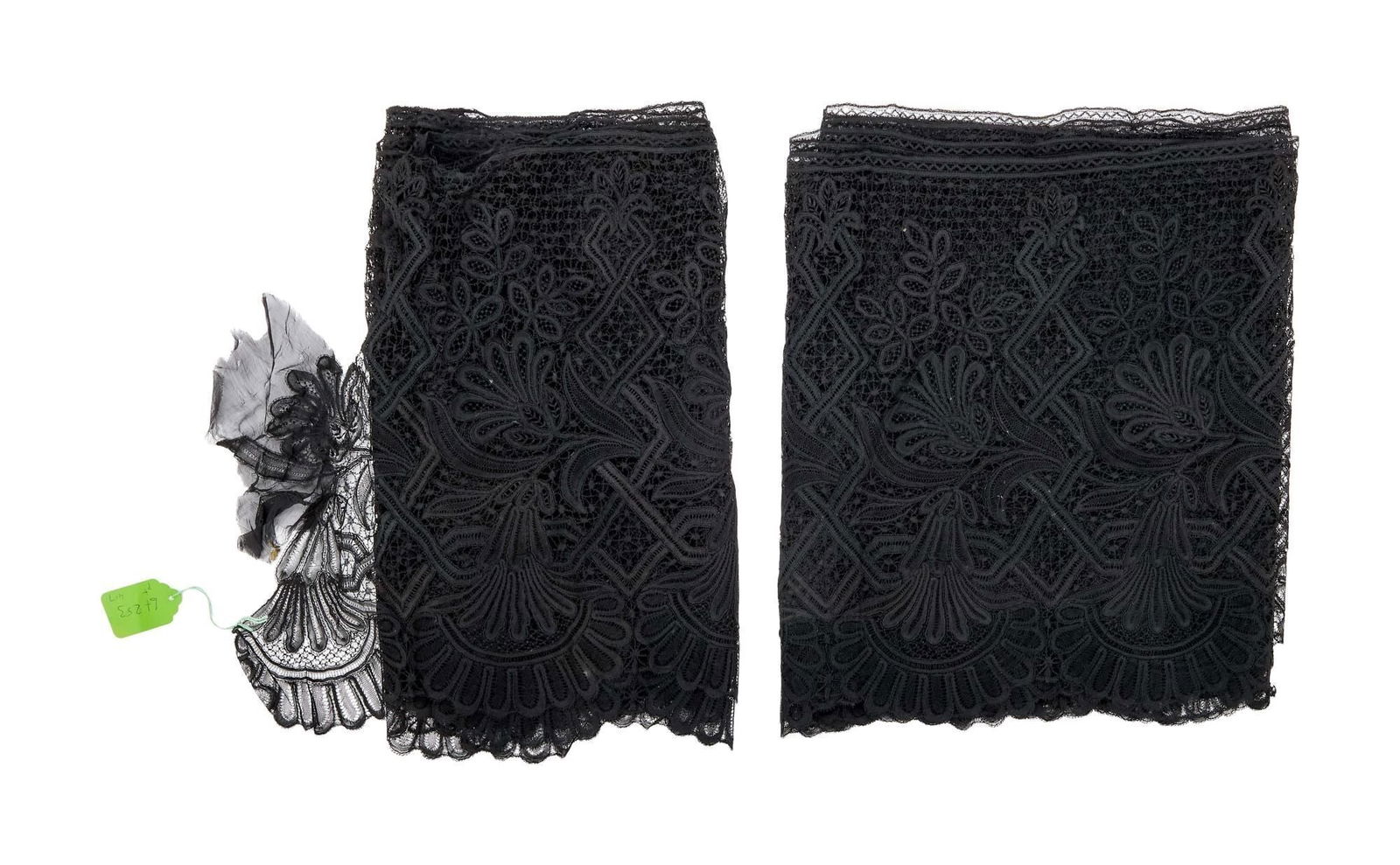 Empress Eugenie | Mid 19th Century Black Belgian Lace (1 of 5)