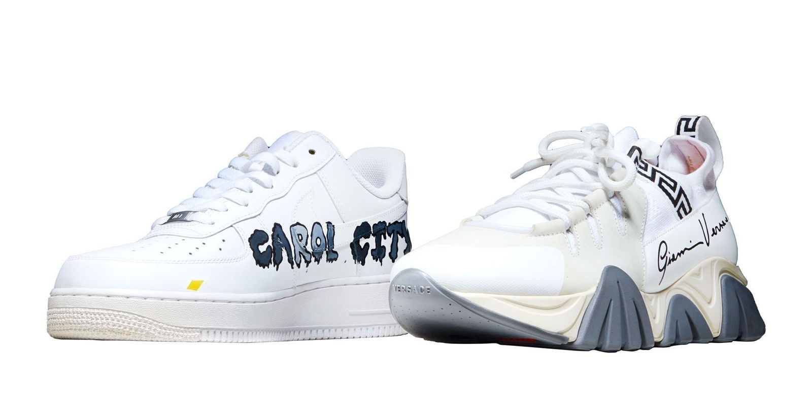 Rick Ross | Nike Air Force 1 Low '07 "Rick Ross Black Bo" Custom Sneakers and Versace Squalo Knit (1 of 19)