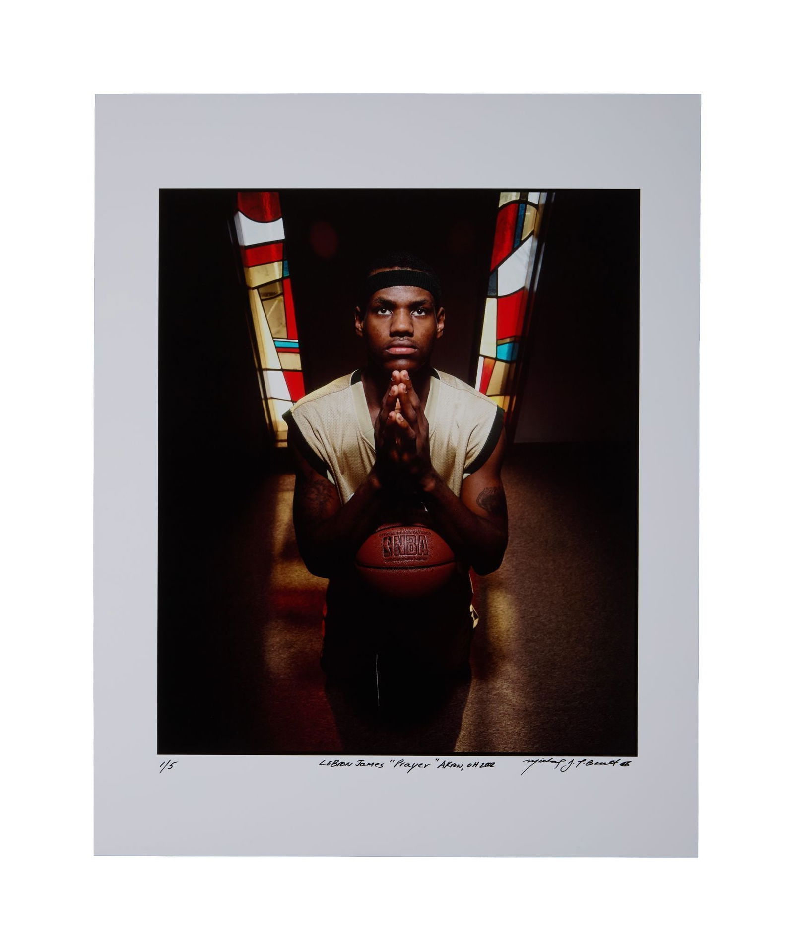 Lebron James | Michael Le Brecht II Signed Limited-Edition "Prayer" Photo Print 勒邦 (1 of 5)