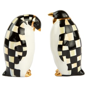 Christine McVie | Mackenzie Childs Ceramic Penguin Salt and Pepper Shakers
