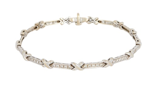Christine McVie | 18k Gold and Diamond "X" Bracelet