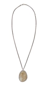 Christine McVie | 2017 Stage and Event-Worn Rutilated Quartz, Diamond, and Sterling Silver Pendant