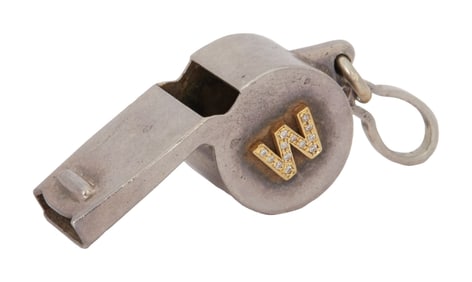Christine McVie | Stage and Event-Worn Personalized Sterling Silver and Diamond Whistle Pendant