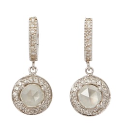 Christine McVie | 18k White Gold and Diamond Earrings