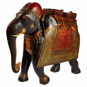 Christine McVie | Painted Carved Elephant Statue