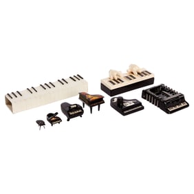Christine McVie | Collection of Eight Black and White Piano Boxes