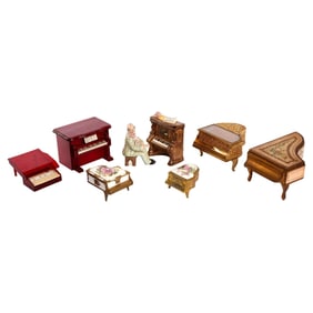 Christine McVie | Collection of Seven Red and Gilt Piano Boxes