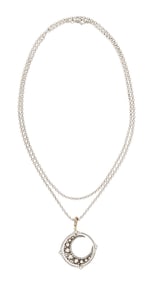 Christine McVie | Annoushka Diamond, Freshwater Pearl, and 18k Gold Moon Pendant Necklace