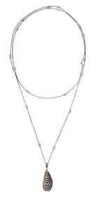 Christine McVie | Annoushka Diamond and Cultured Pearl "Mussel" Pendant Necklace