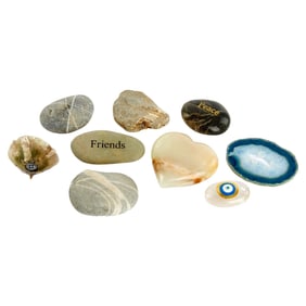 Christine McVie | Collection of Nine Polished Glass and Stones