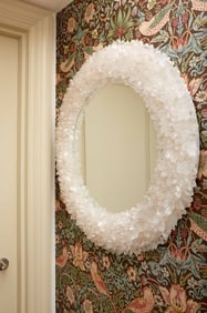 Christine McVie | Round White Rock Crystal Wall Mirror