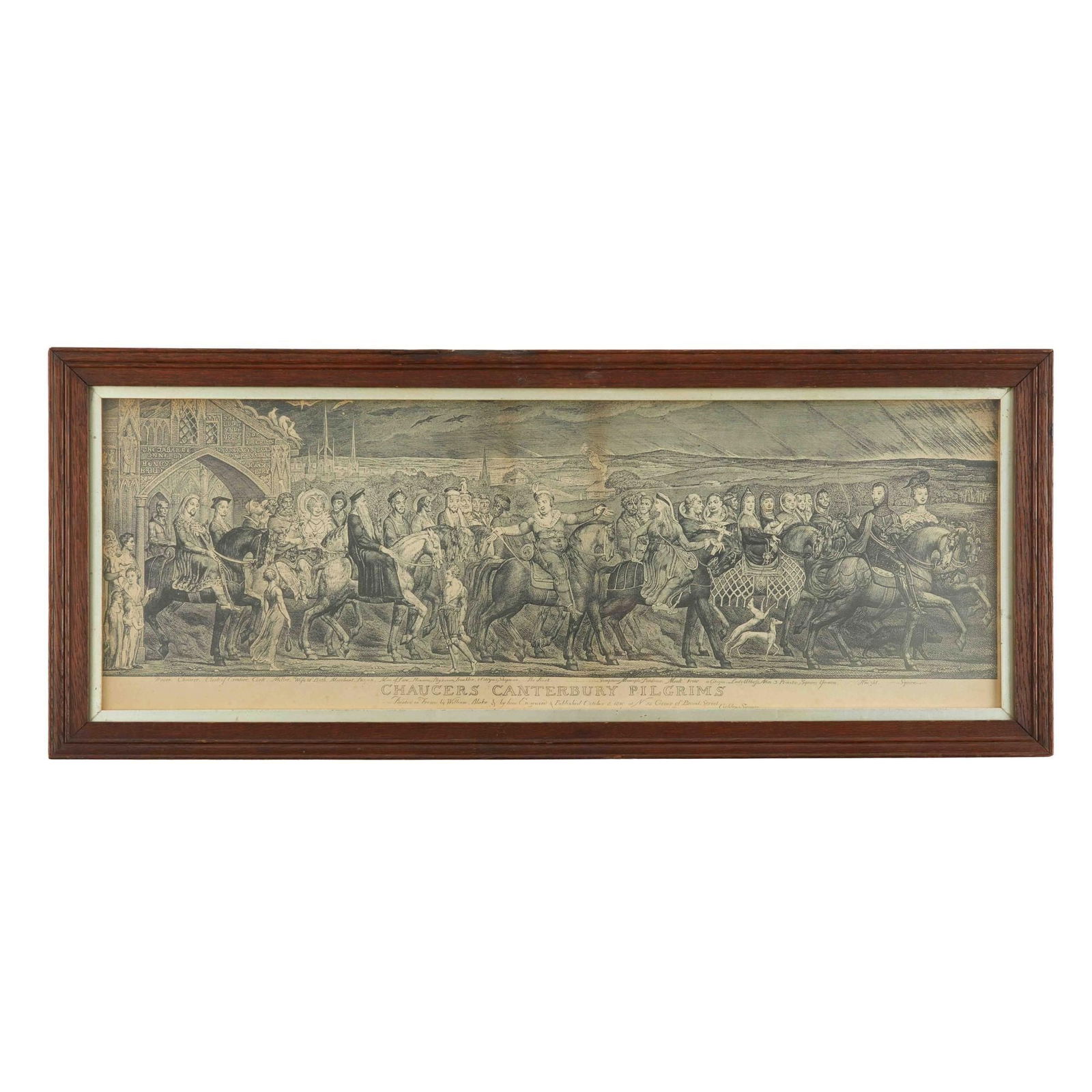 Christine McVie | William Blake Chaucer's Canterbury Pilgrims Engraving: William Blake (British, 1757-1827) engraving on wove paper titled "Chaucer's Canterbury Pilgrims," circa 1810. 14.25 x 30 inches PROVENANCE: Property From The Life And Career of Christine McVie Fine A