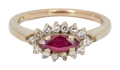Christine McVie | Ruby, Diamond, and 18k Gold Ring