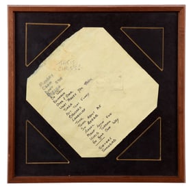 Christine McVie | Handwritten Fleetwood Mac "Tusk" Era Set List