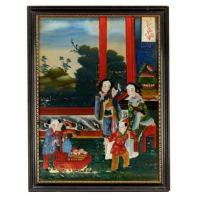 Christine McVie | Chinese Export Reverse-Painted Glass Painting
