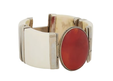 Christine McVie | Carnelian and Horn Bangle Bracelet