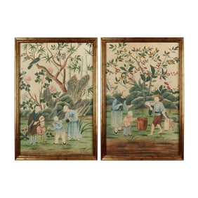 Christine McVie | Pair of Framed Chinoiserie Wallpaper Panels