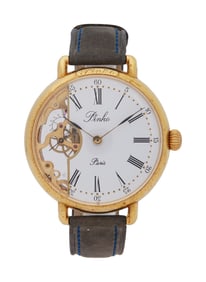 Christine McVie | Pinko Gold Plated Partially Skeletonized Oversized Wrist Watch