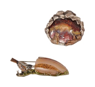 Christine McVie | Two Hardstone Brooches From Halloween Boutique
