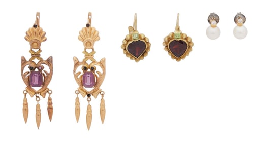 Christine McVie | 14k Gold, Pearl, and Diamond Earrings