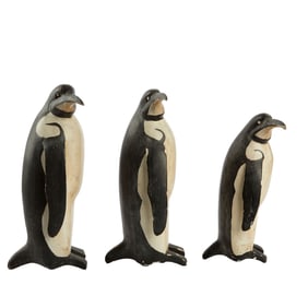 Christine McVie | Three Graduated Painted Wood Penguins