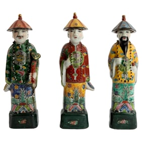 Christine McVie | Set of Three Ceramic Qing Emperor Figures