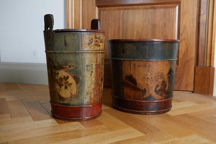 Christine McVie | Two Paint Decorated Asian Wood Buckets