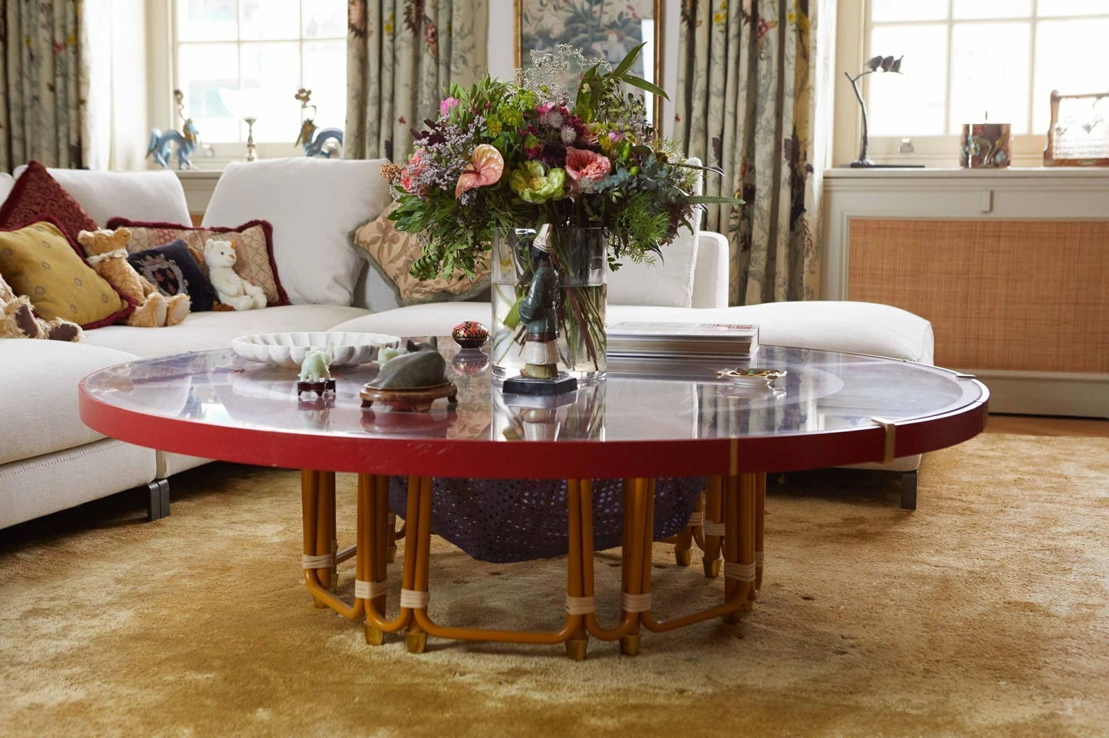 Christine McVie | Circular Caned and Painted Coffee Table (1 of 6)