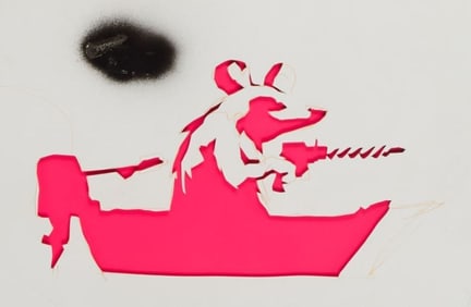 Banksy | Drill Rat Original Hand-Cut Stencil