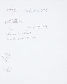 Banksy | Hand-Drawn Name Logo Concept Sketch