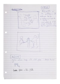 Banksy | I Fought The Law and Napalm Original Sketches and Notes