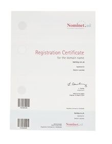 Banksy | Banksy.co.uk Website Domain Registration Certificate