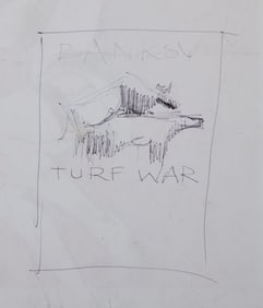 Banksy | Turf War Exhibition Original Concept Sketch