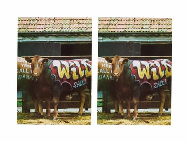 Banksy | Turf War Exhibition Cow Flyers (2)