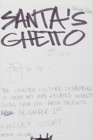 Banksy | Santa's Ghetto Exhibition 2003 Handwritten Concept Flyer