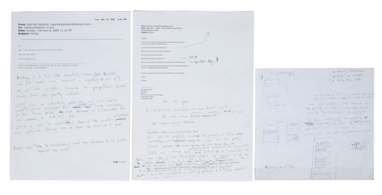 Banksy | Crimewatch UK Handwritten Press Notes