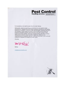 Banksy | Pest Control Cease Fielding Enquiries Letter