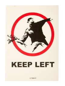 Banksy | Keep Left Sticker
