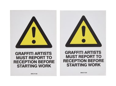 Banksy | Graffiti Artists Must Report to Reception Before Starting Work Stickers (2)