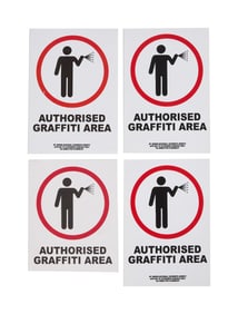 Banksy | Authorized Graffiti Area Stickers (4)