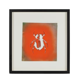 Attributed to Banksy or Paul Insect | Original Hand-Cut Beetle Stencil