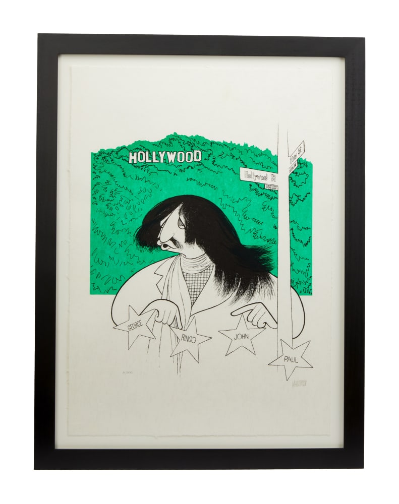 The Beatles | Al Hirschfeld Signed "Ringo Starr Visits Hollywood" Limited-Edition Print: Please Note: Property will be shipped from California An original limited-edition lithographic print of Ringo Starr titled, "Ringo Starr Visits Hollywood," signed by the artist, Al Hirschfeld, and num