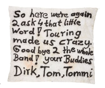 Frank Zappa | Dirk, Tom, and Tommi Fan Sign