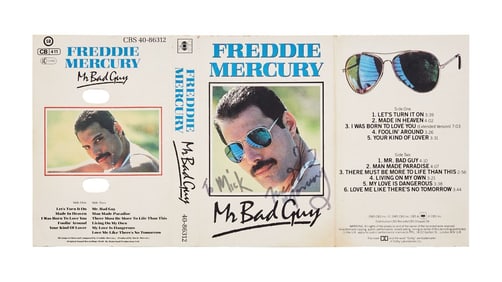 Queen | Freddie Mercury Signed 1986 "Mr Bad Guy" Cassette Inlay
