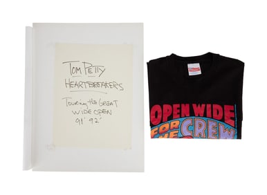 Tom Petty | 1991-92 "The Great Wide Open" T-Shirt and Original Concept Artwork