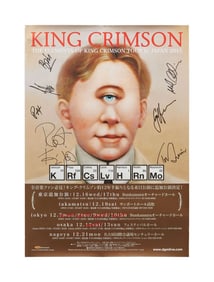 King Crimson | Band-Signed 2015 Japan Tour Concert Poster